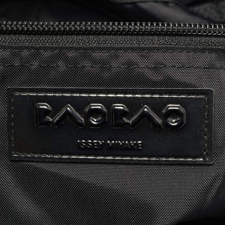 Pre Owned Issey Miyake Metallic/Black PVC and Mesh Bao Bao Tote