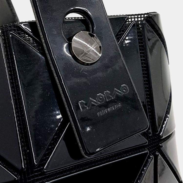 Pre Owned Issey Miyake Black Mesh and PVC Issey Miyake Black Bao Bao tote bag