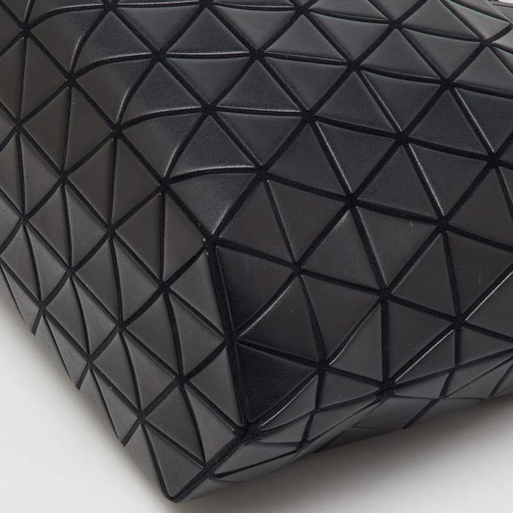 Pre Owned Issey Miyake Black Synthetic Leather and Fabric Prism Bao Bao Tote