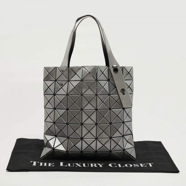 Pre Owned Issey Miyake Bao Bao Grey PVC Tote