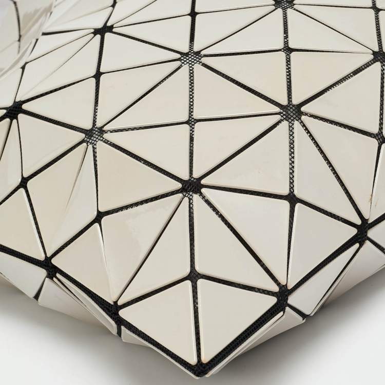 Pre Owned Issey Miyake Bao Bao Beige/Pink PVC and Mesh Nylon Tote