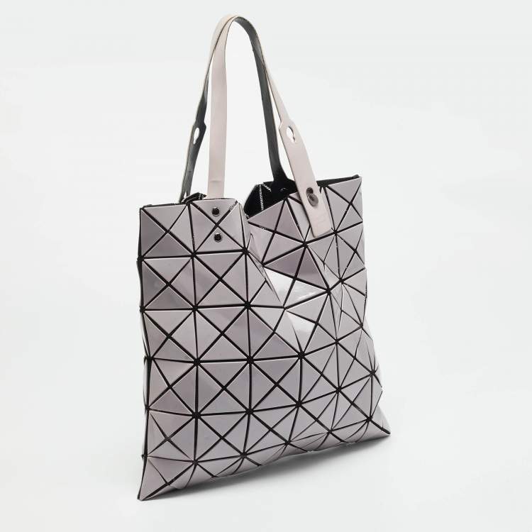 Pre Owned Issey Miyake Bao Bao Lilac PVC and Mesh Nylon Tote