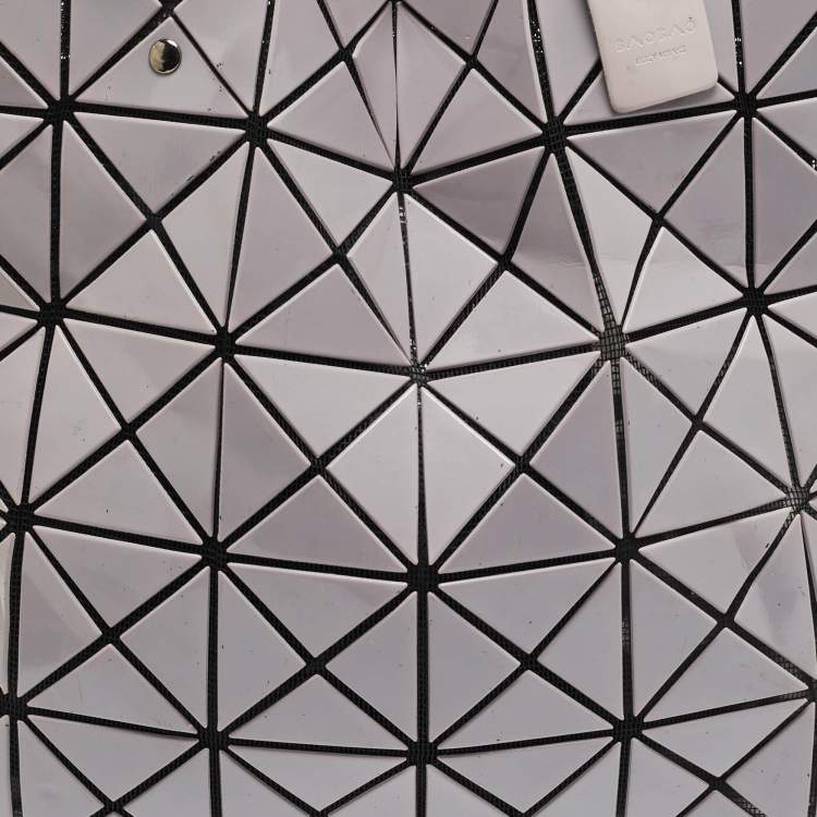 Pre Owned Issey Miyake Bao Bao Lilac PVC and Mesh Nylon Tote