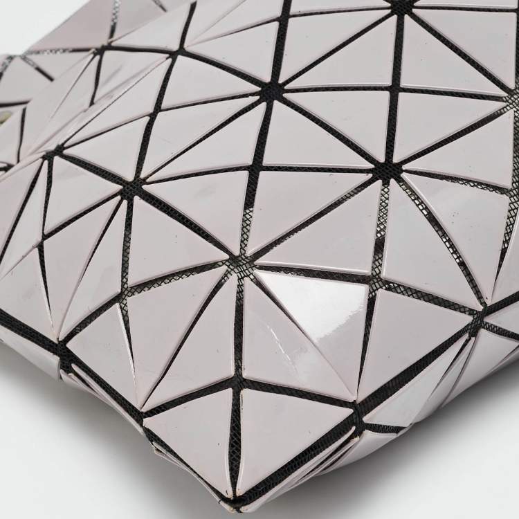 Pre Owned Issey Miyake Bao Bao Lilac PVC and Mesh Nylon Tote