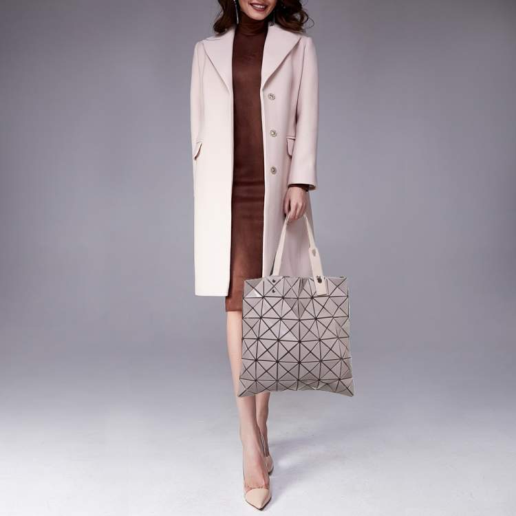 Pre Owned Issey Miyake Bao Bao Lilac PVC and Mesh Nylon Tote