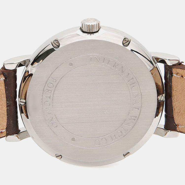 مملوكة مسبقًا IWC Portofino IW356404 Automatic Stainless Steel Womens Wristwatch 34 mm
