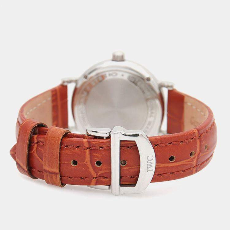 مملوكة مسبقًا IWC Portofino Diamond IW357403 Automatic Stainless Steel Womens Wristwatch 34 mm