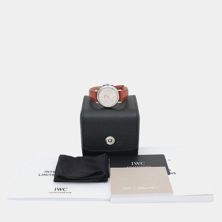 مملوكة مسبقًا IWC Portofino Diamond IW357403 Automatic Stainless Steel Womens Wristwatch 34 mm