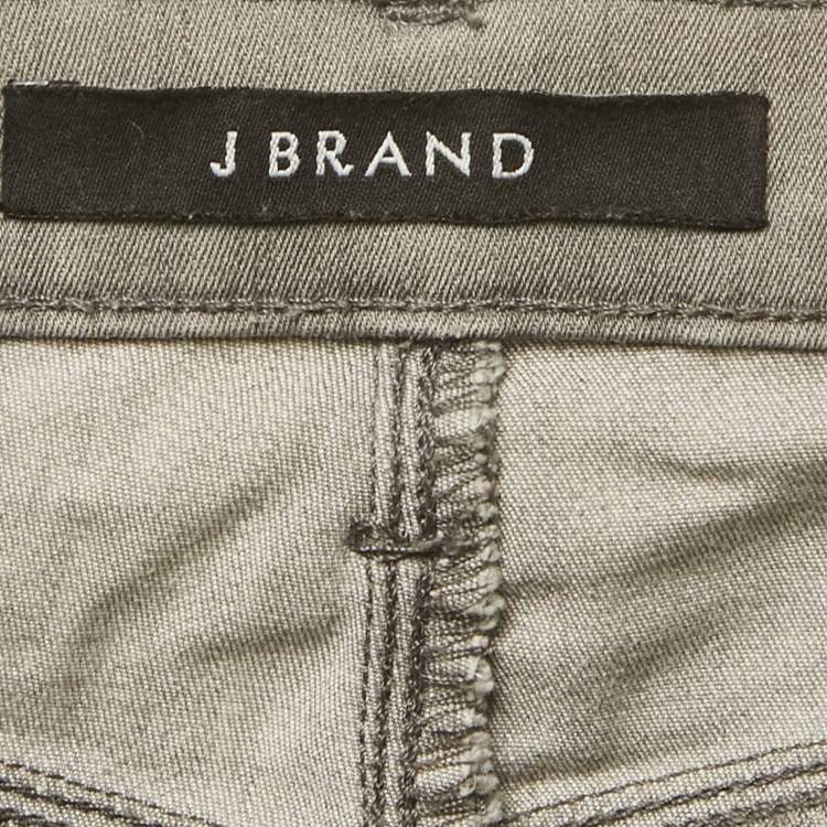 Pre Owned J Brand Grey Washed Denim Super Skinny Fit Jeans S Waist 25"