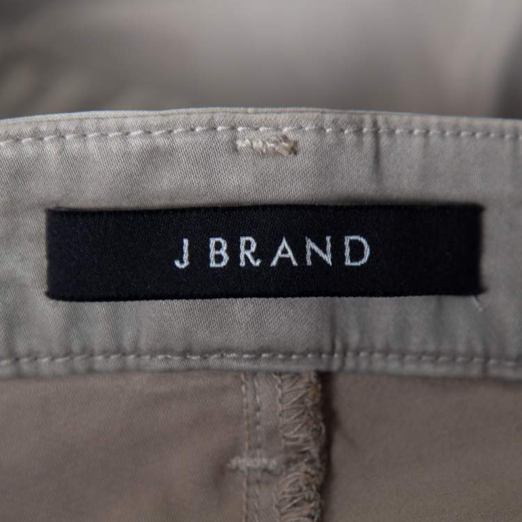 Pre Owned J Brand Stone Lyocell & Cotton Ankle Cuff Anja Pants M