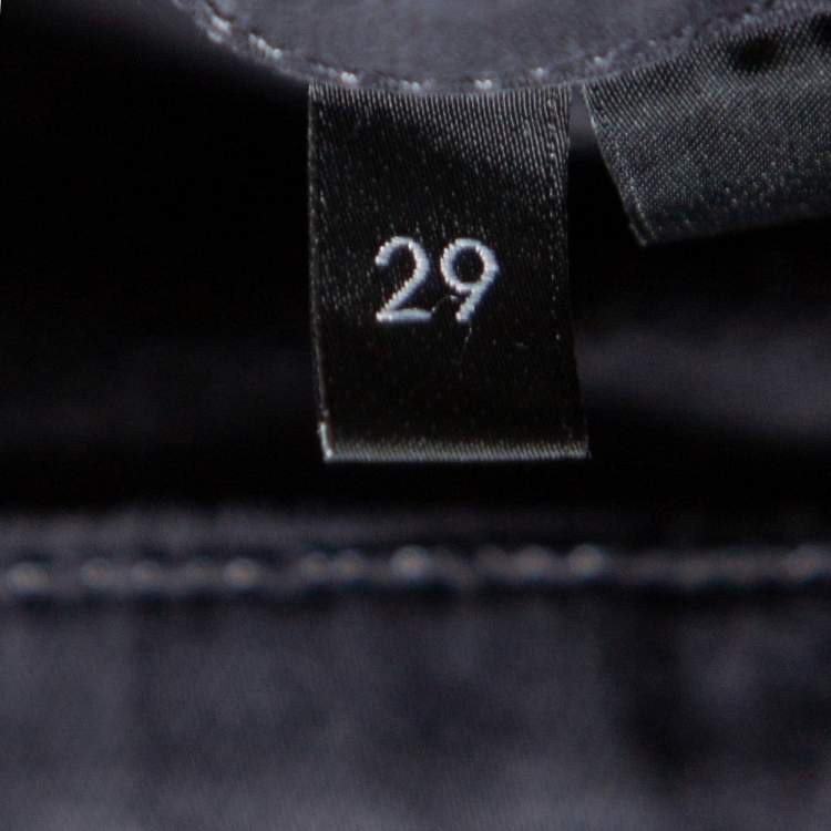 Pre Owned J Brand Dement Black Denim Distressed Alana Jeans M