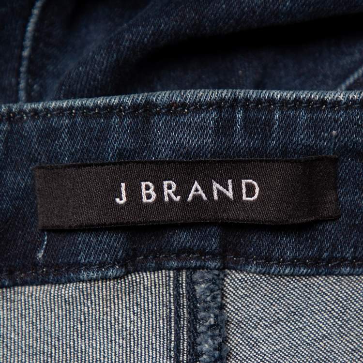 Pre Owned J Brand Navy Blue Denim High Waist Skinny Natasha Jeans M