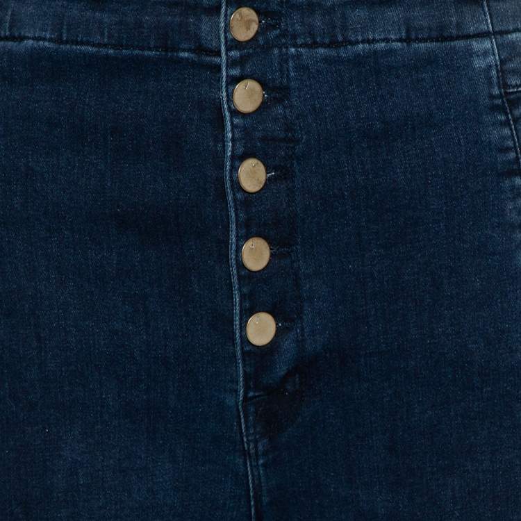 Pre Owned J Brand Navy Blue Denim High Waist Skinny Natasha Jeans M
