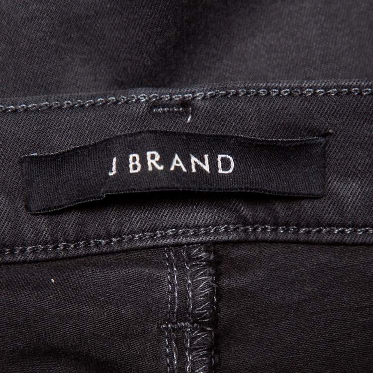 Pre Owned J Brand Demen Black Denim Distressed Skinny Alana Jeans M