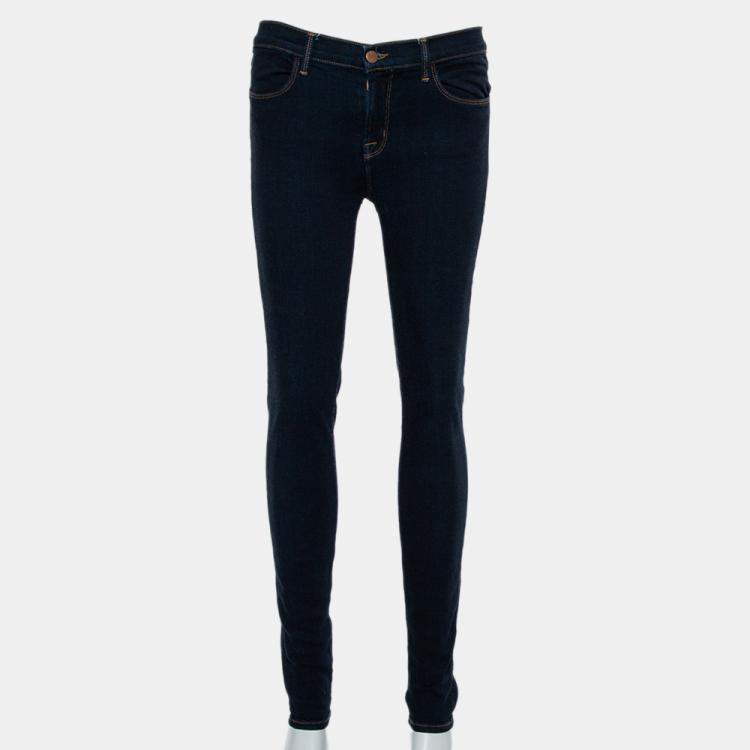 Pre Owned J Brand Navy Blue Denim Super Skinny Metropol Jeans M