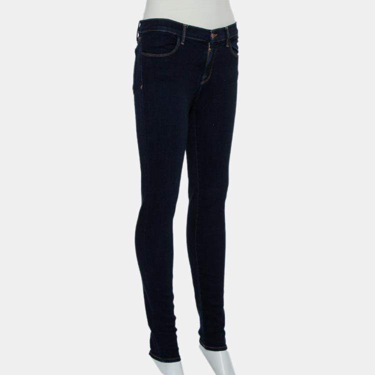 Pre Owned J Brand Navy Blue Denim Super Skinny Metropol Jeans M
