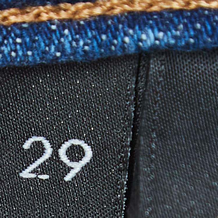 Pre Owned J Brand Blue Washed Denim High Rise Crop Jeans M Waist 29"