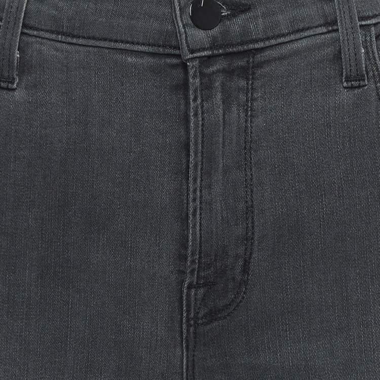 Pre Owned J Brand Grey Washed Denim Skinny Jeans M Waist 29"