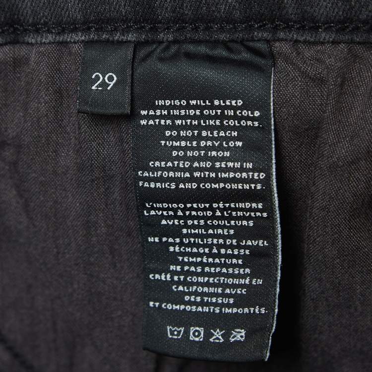 Pre Owned J Brand Grey Washed Denim Skinny Jeans M Waist 29"