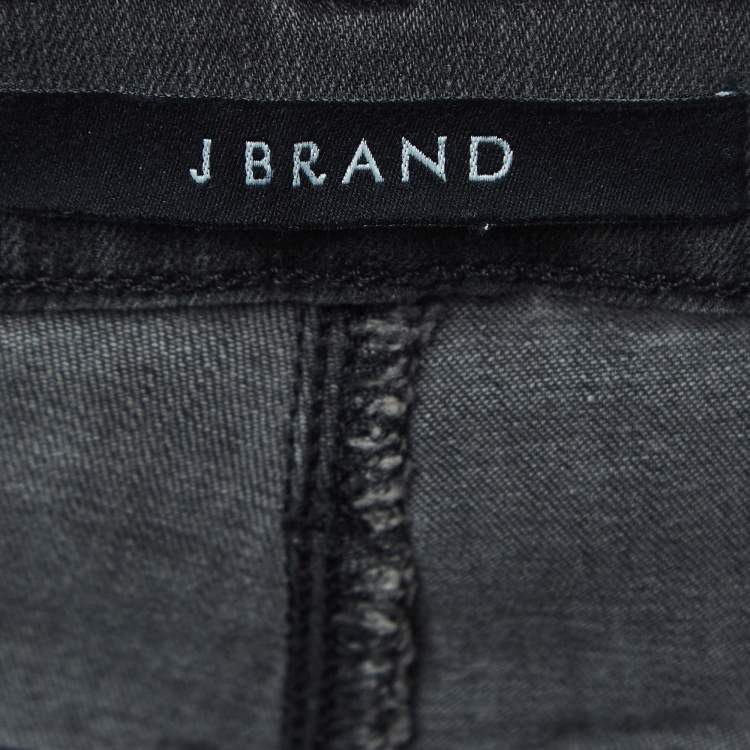 Pre Owned J Brand Grey Washed Denim Skinny Jeans M Waist 29"