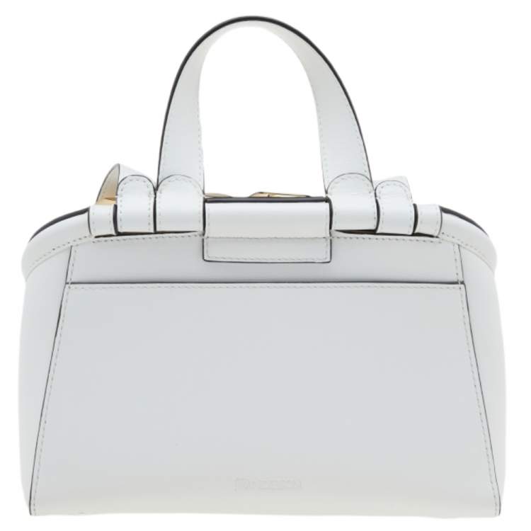 Pre Owned JW Anderson White Leather Rolo Chain Shoulder Bag
