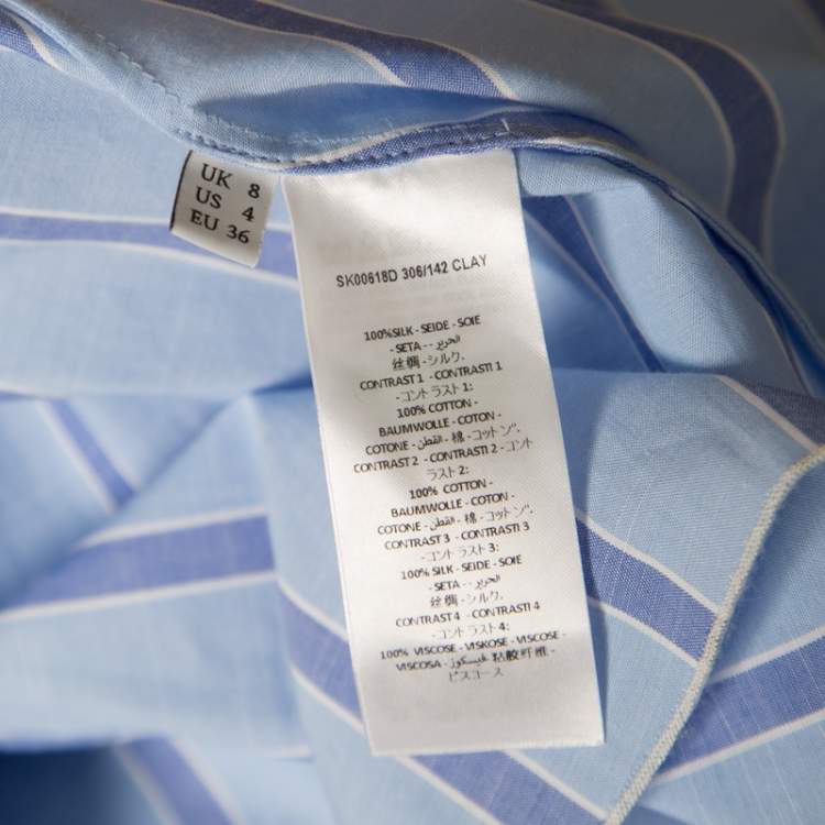 Pre Owned J.W.Anderson Multicolor Striped Cotton and Silk Handkerchief Skirt S
