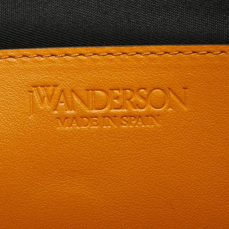 Pre Owned J.W.Anderson Mustard Yellow Leather Bumper Oversized Shoulder Bag
