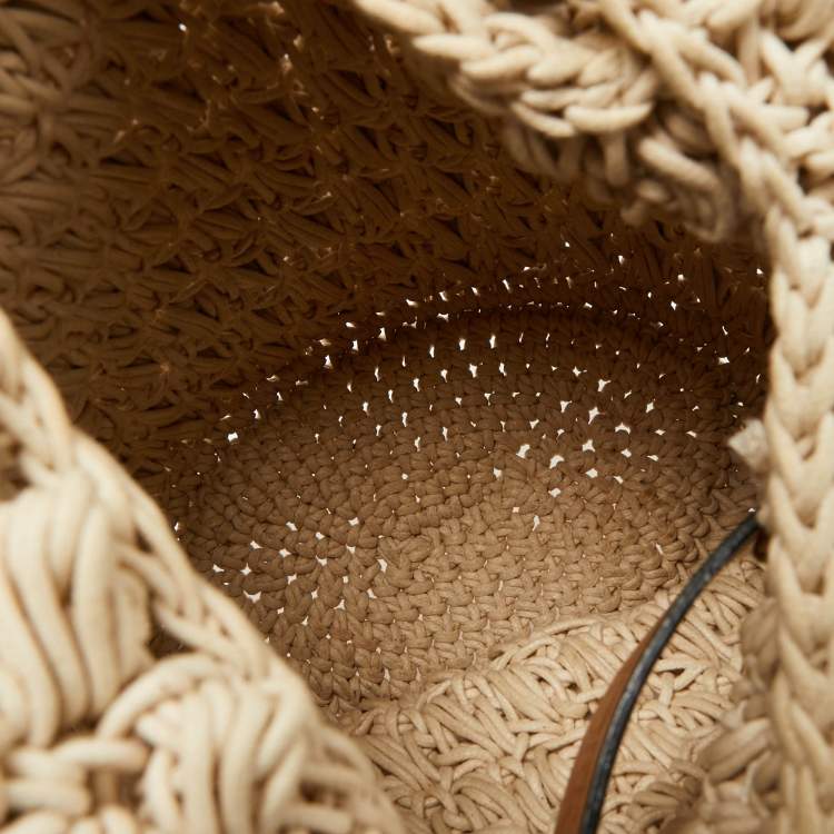 Pre Owned J.W.Anderson Off White Woven Fabric Popcorn Shoulder Bag