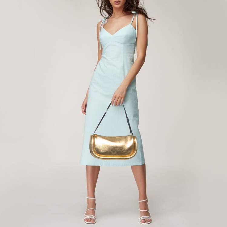 Pre Owned J.W.Anderson Gold Leather Bumper Baguette Bag