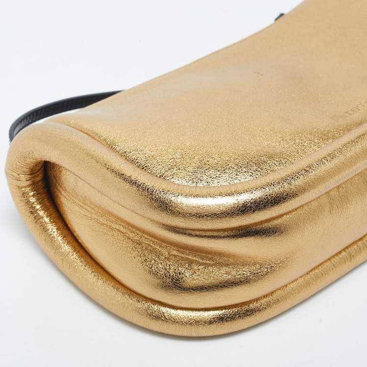 Pre Owned J.W.Anderson Gold Leather Bumper Baguette Bag