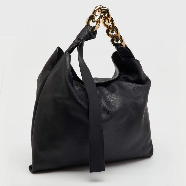 Pre Owned J.W.Anderson Black Leather Large Chain Hobo