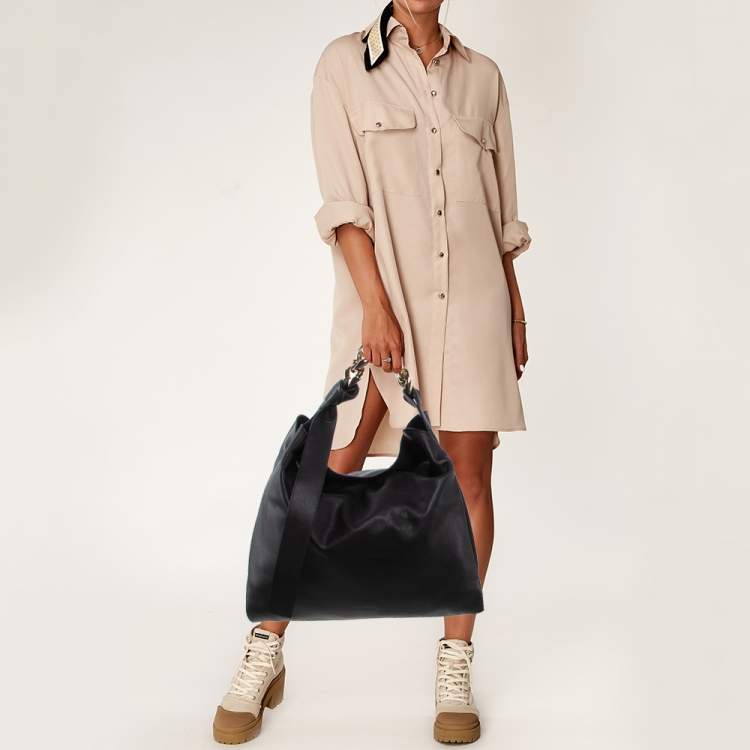 Pre Owned J.W.Anderson Black Leather Large Chain Hobo