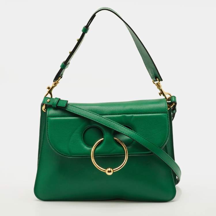 مملوكة مسبقًا J.W.Anderson Pierce Medium Green Leather Shoulder Bag