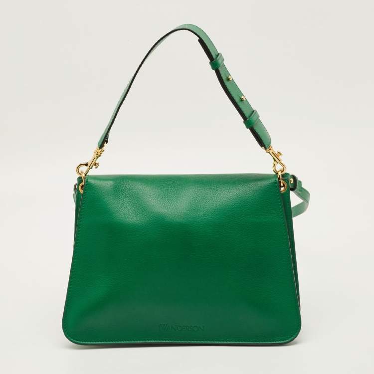 مملوكة مسبقًا J.W.Anderson Pierce Medium Green Leather Shoulder Bag