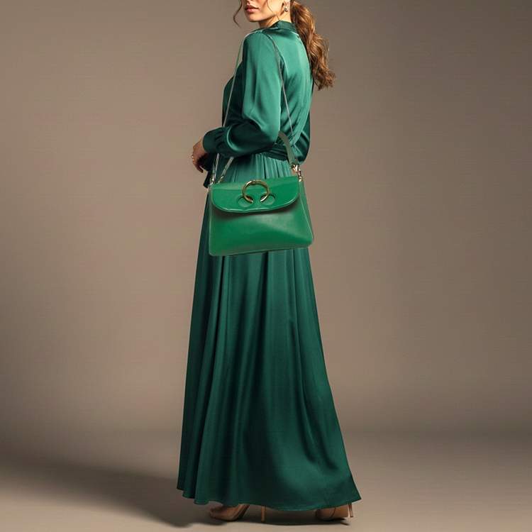 مملوكة مسبقًا J.W.Anderson Pierce Medium Green Leather Shoulder Bag