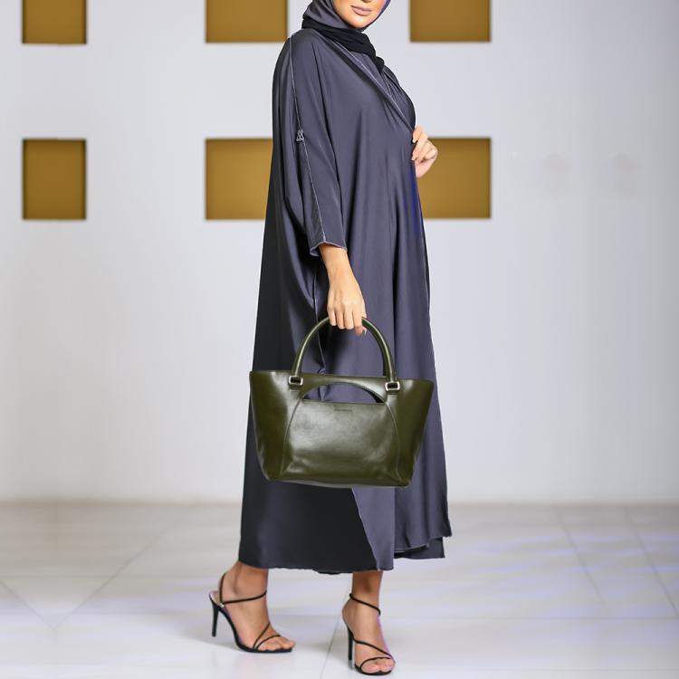 Pre Owned J.W Anderson Olive Leather Medium Moon Tote