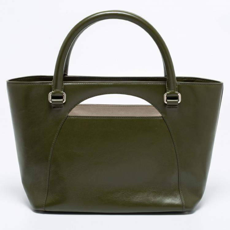 Pre Owned J.W Anderson Olive Leather Medium Moon Tote