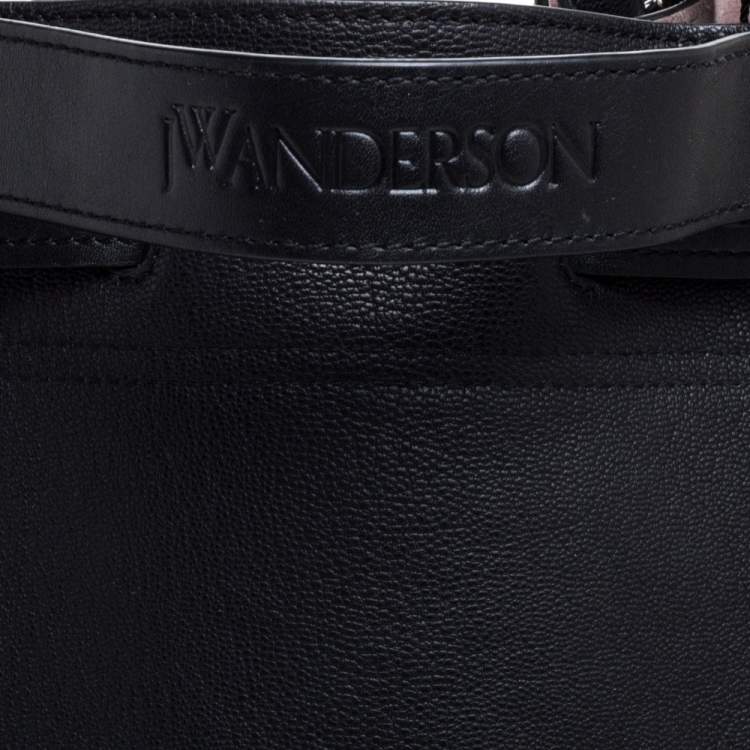 Pre Owned J.W. Anderson Black Leather Drawstring Bucket Bag