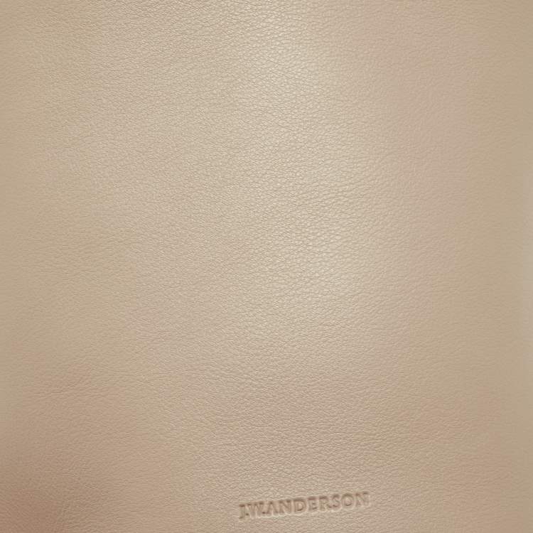 Pre Owned J.W. Anderson Beige Leather Drawstring Bucket Bag