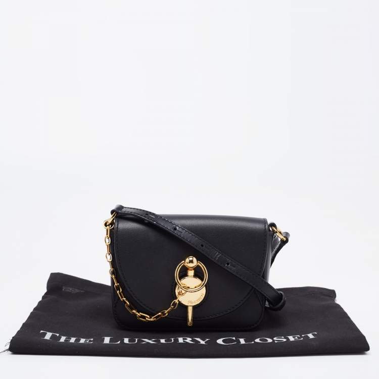 Pre Owned J.W.Anderson Black Leather Nano Keys Crossbody Bag 