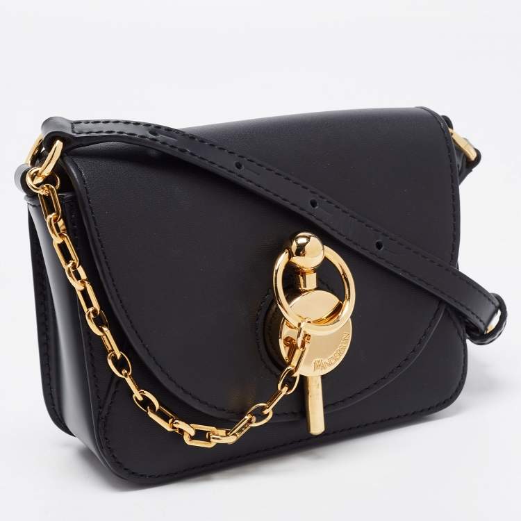 Pre Owned J.W.Anderson Black Leather Nano Keys Crossbody Bag 