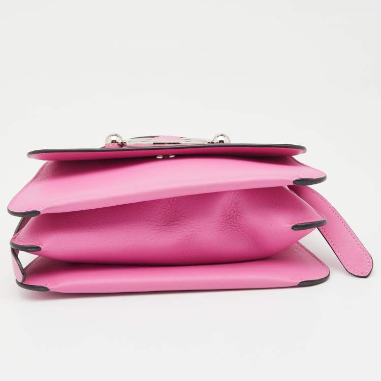 Pre Owned J.W.Anderson Pink Leather Disc Crossbody Bag