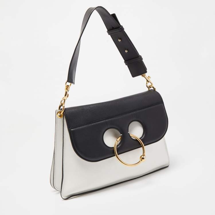 Pre Owned J.W.Anderson White/Black Leather Pierce Bag