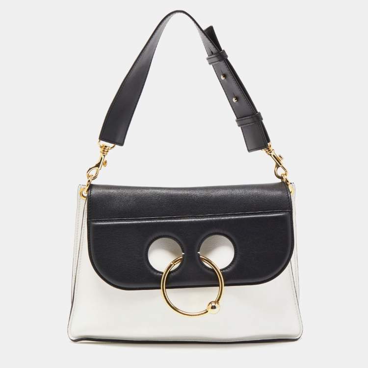Pre Owned J.W.Anderson White/Black Leather Pierce Bag