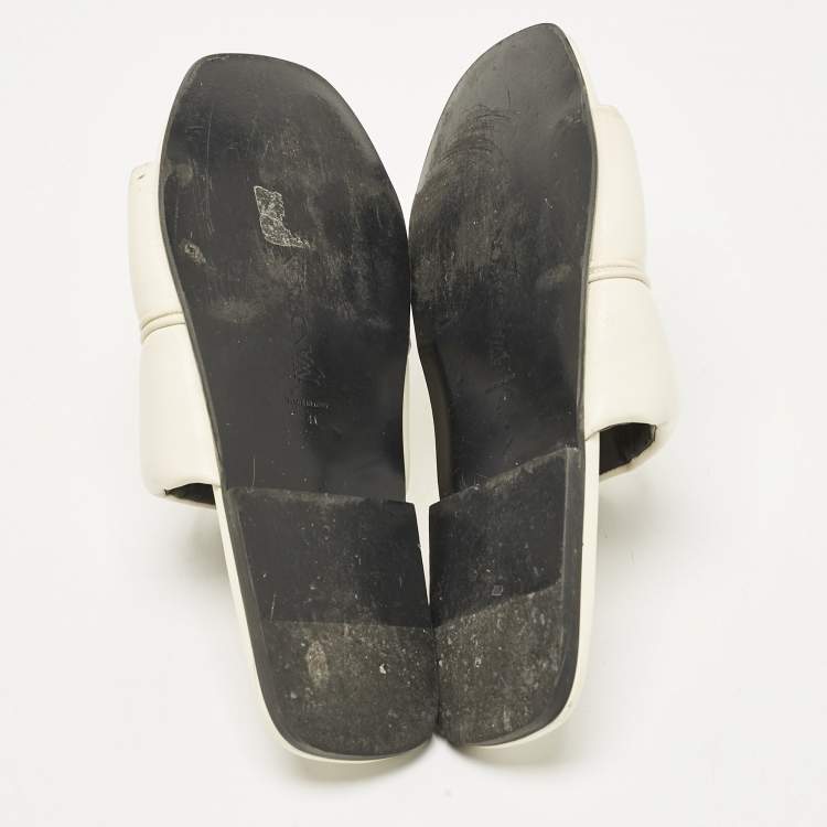 Pre Owned J.W.Anderson Cream Leather Slide Sandals Size 41