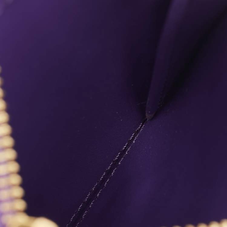 Pre Owned Jacquemus Purple Leather La Ceinture Carree Pouch Belt M