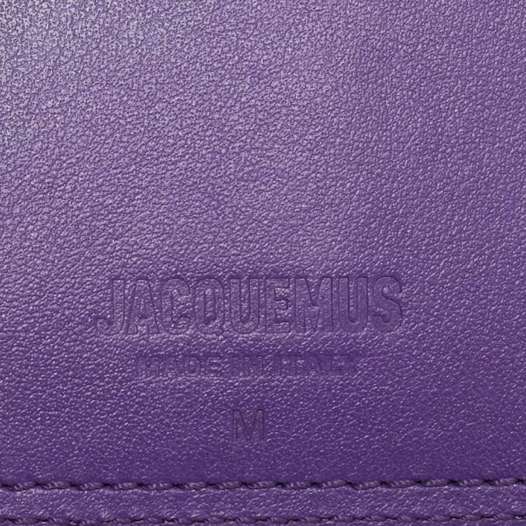 Pre Owned Jacquemus Purple Leather La Ceinture Carree Pouch Belt M