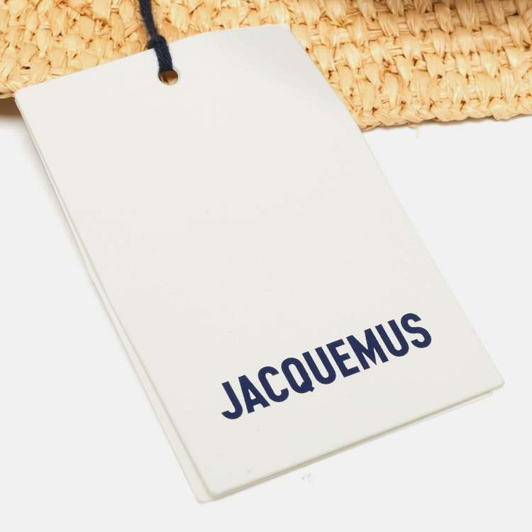 Pre Owned Jacquemus Brown Raffia Le Bob Ficiu Bucket Hat