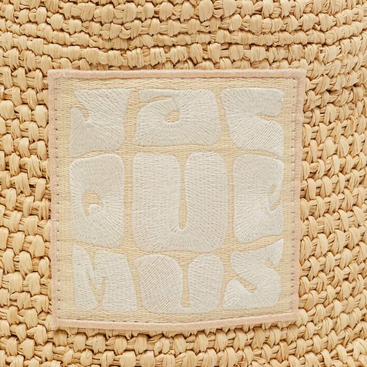 Pre Owned Jacquemus Brown Raffia Le Bob Ficiu Bucket Hat