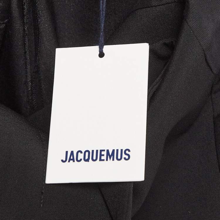 Pre Owned Jacquemus Black Wool Back Open La Combinaison Jumpsuit M